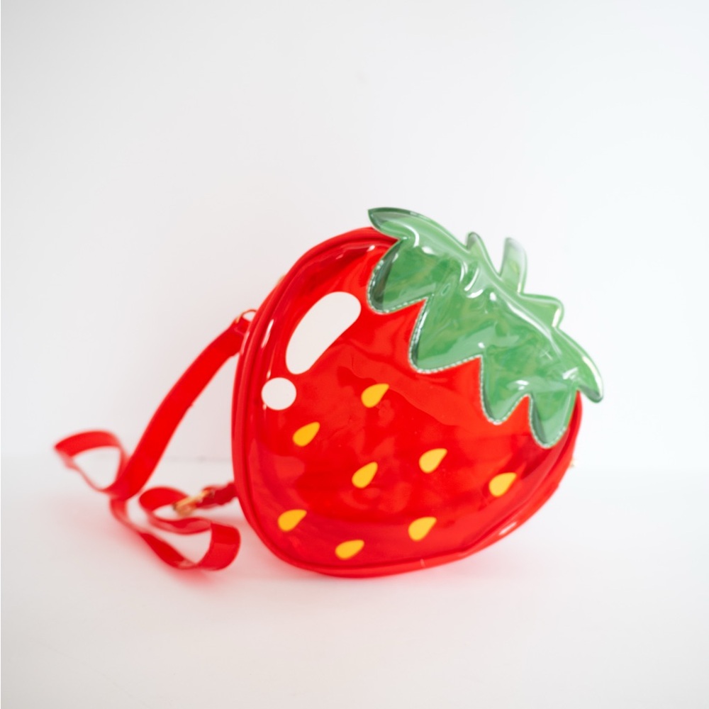 Jelly Strawberry Adjustable Shoulder Handbag Purse via